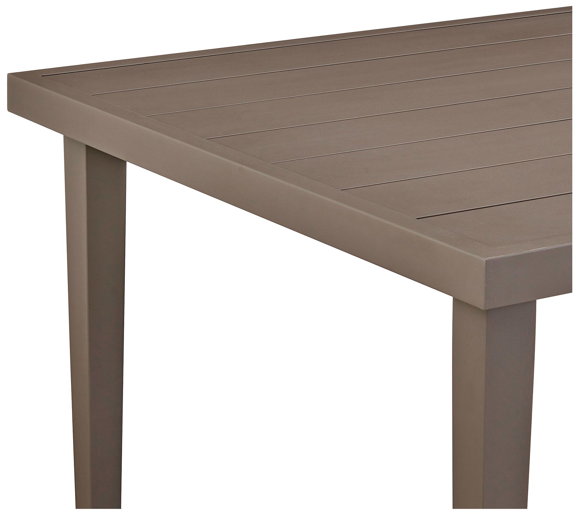Image 5 Silvana Outdoor Aluminum Gray Rectangle Dining Table more views