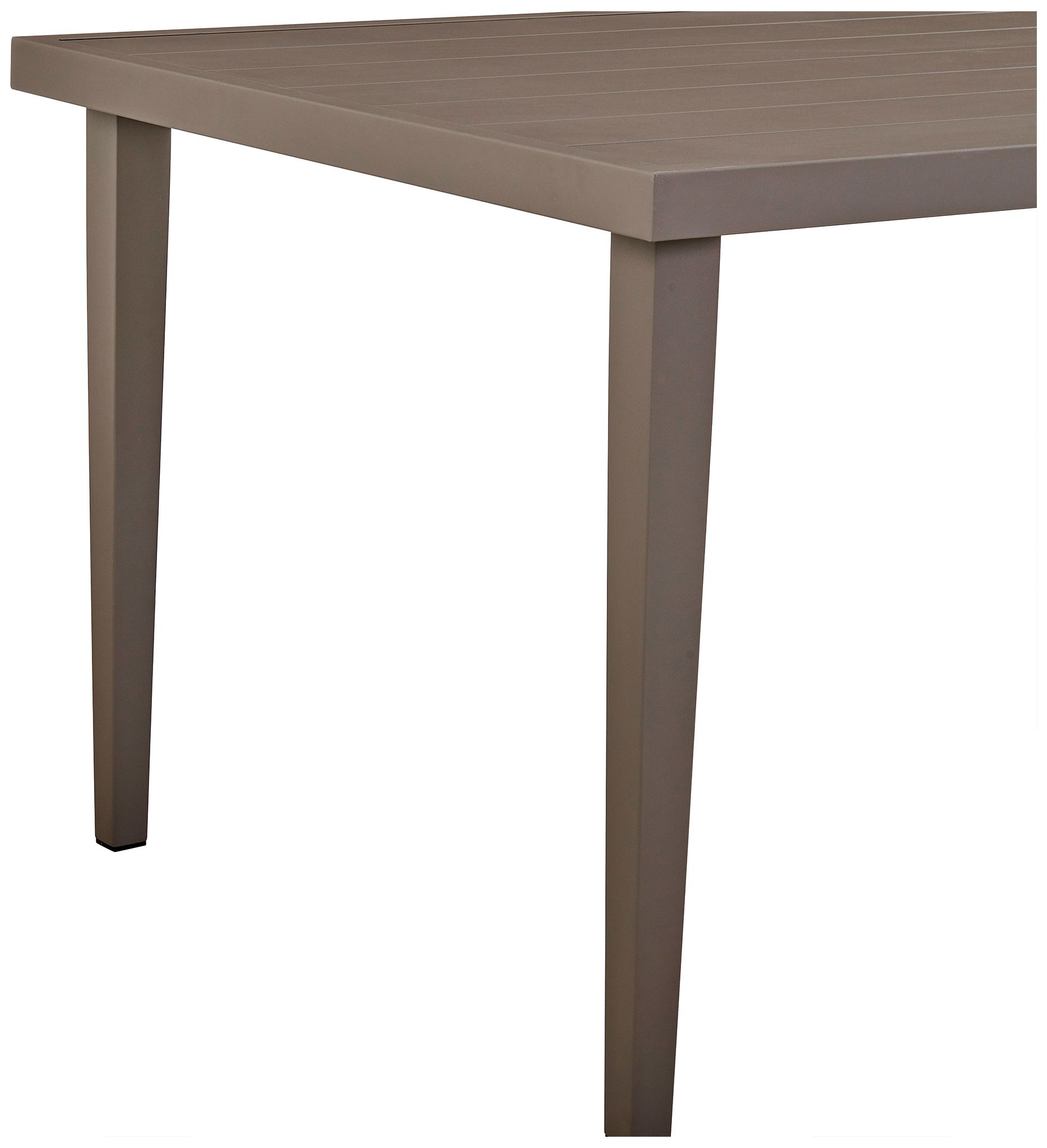 Image 6 Silvana Outdoor Aluminum Gray Rectangle Dining Table more views