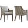 Silvana Set of 2 Outdoor Wicker and Aluminum Gray Dining Chair