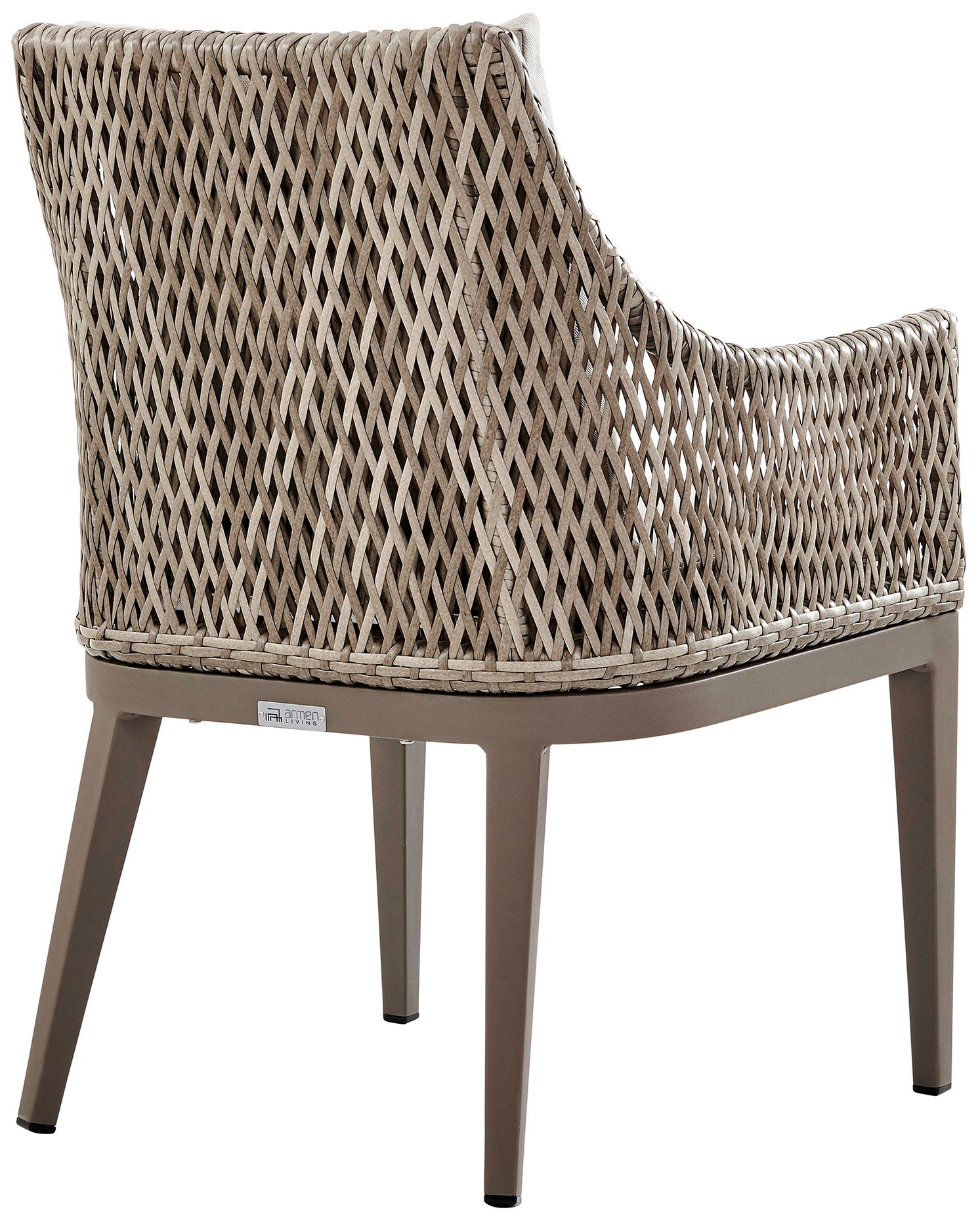 Image 7 Silvana Set of 2 Outdoor Wicker and Aluminum Gray Dining Chair more views