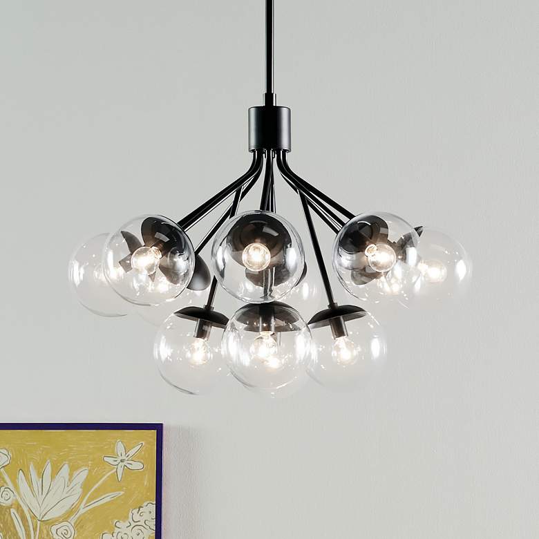 Image 1 Silvarious Black Chandelier Convertible 12Lt