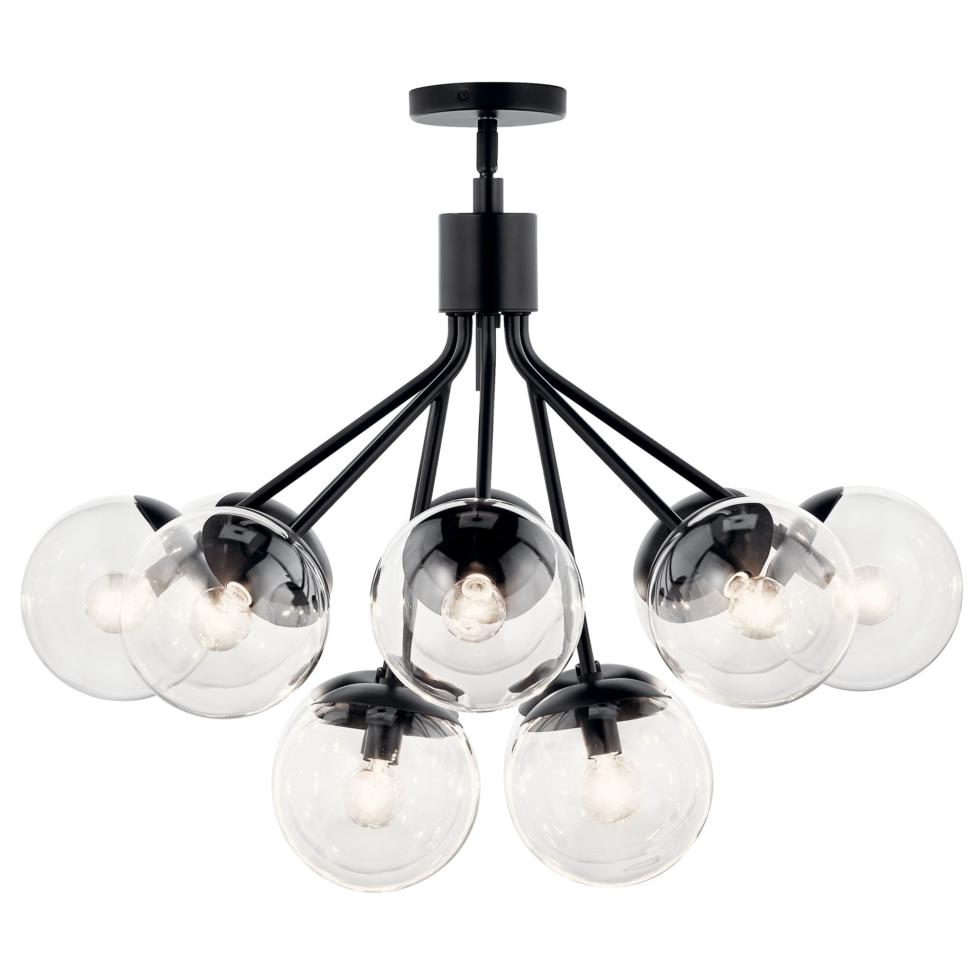 Silvarious Black Chandelier Convertible 12Lt