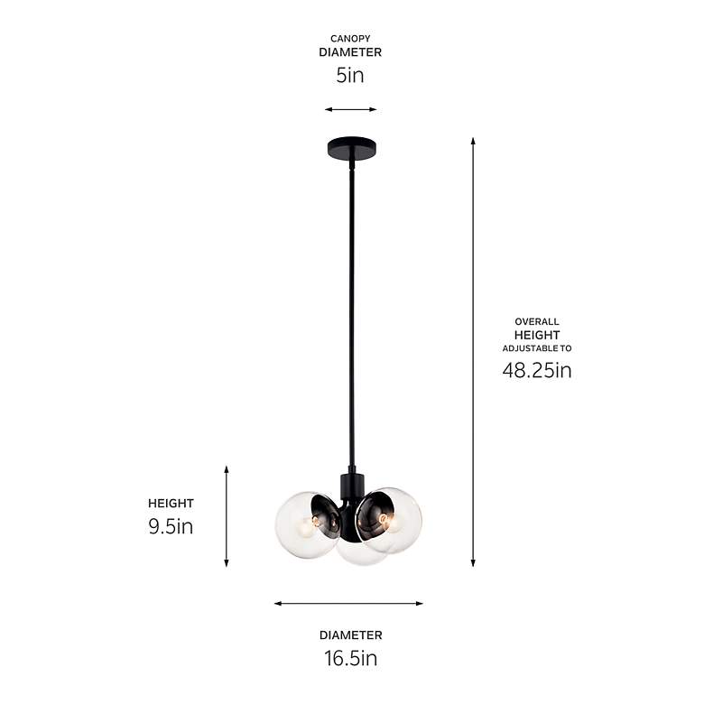 Image 7 Silvarious Black Chandelier Convertible 3Lt more views