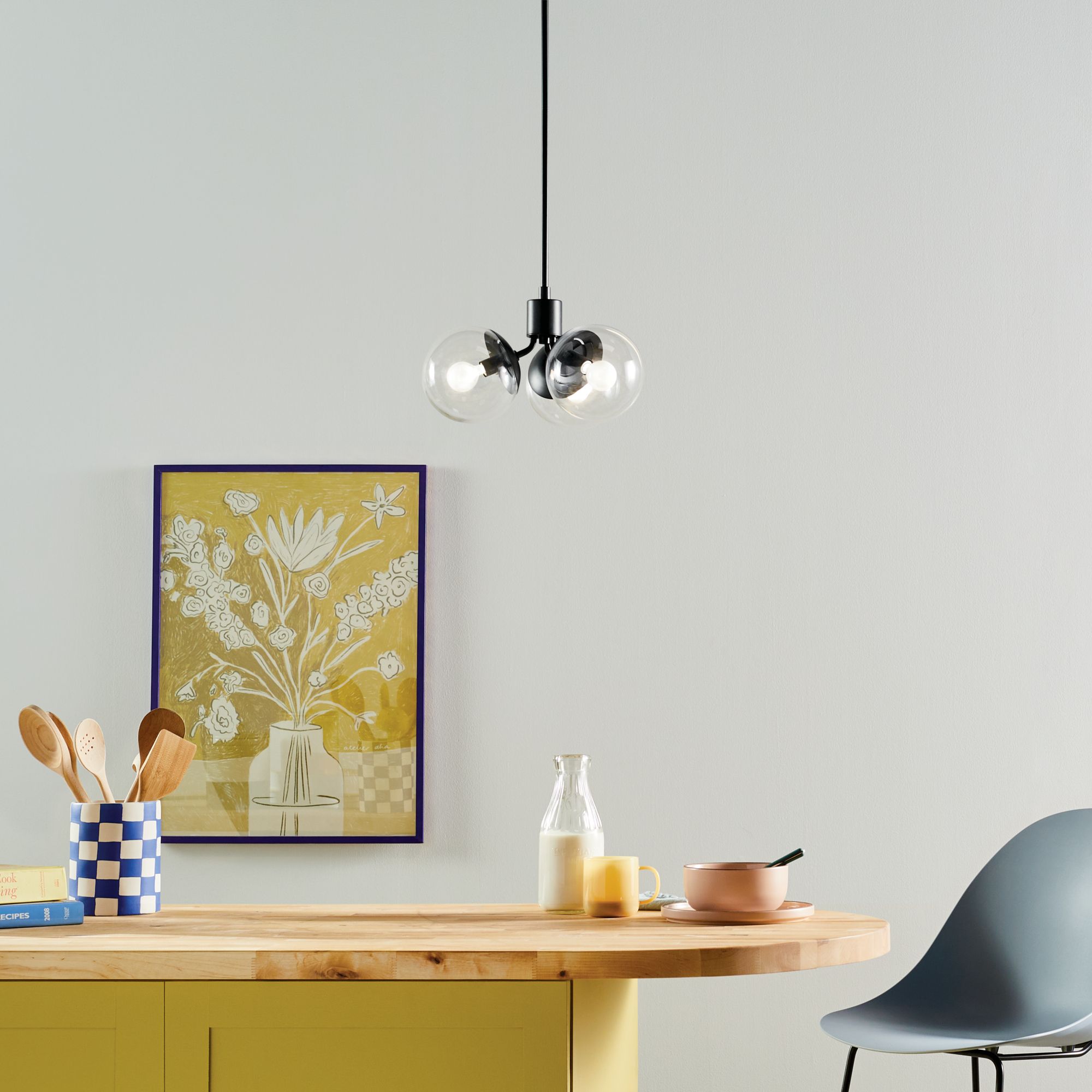 Silvarious Black Chandelier Convertible 3Lt