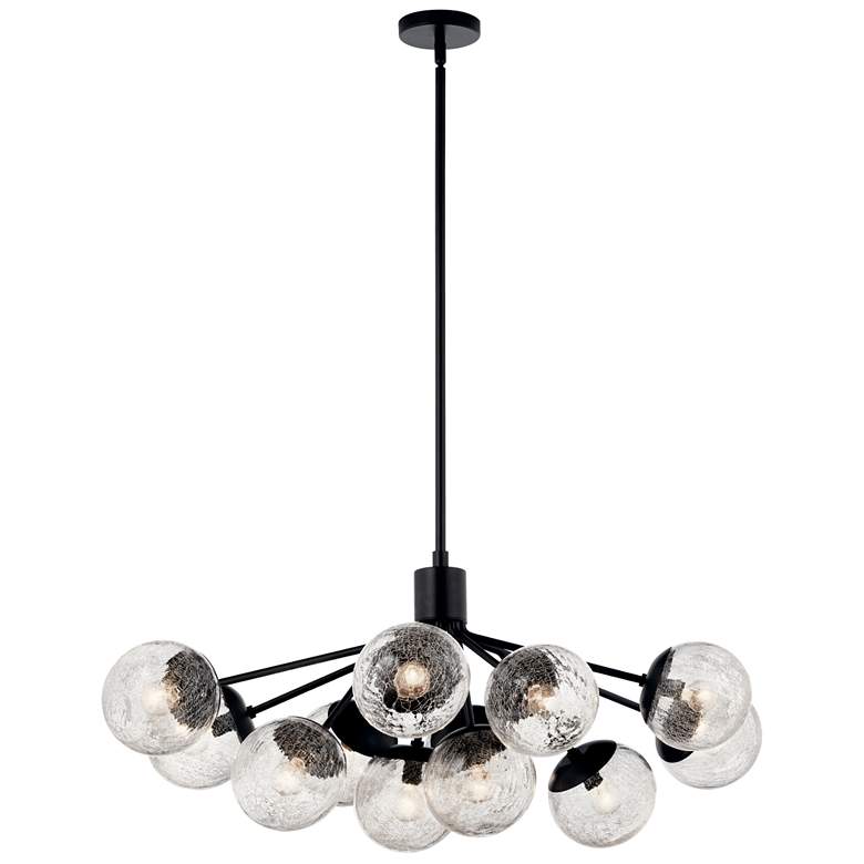 Image 1 Silvarious Black Linear Chandelier Convertible 12Lt