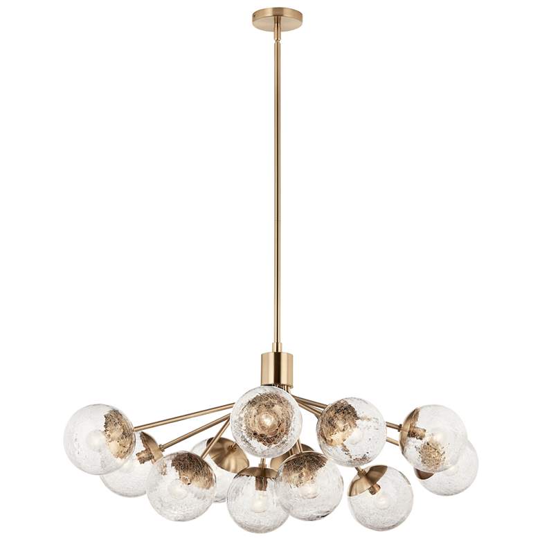 Image 1 Silvarious Champagne Bronze Linear Chandelier Convertible 12Lt