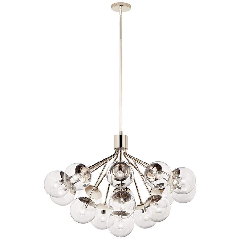 Image 1 Silvarious Polished Nickel Chandelier Convertible 16Lt