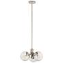 Silvarious Polished Nickel Chandelier Convertible 3Lt