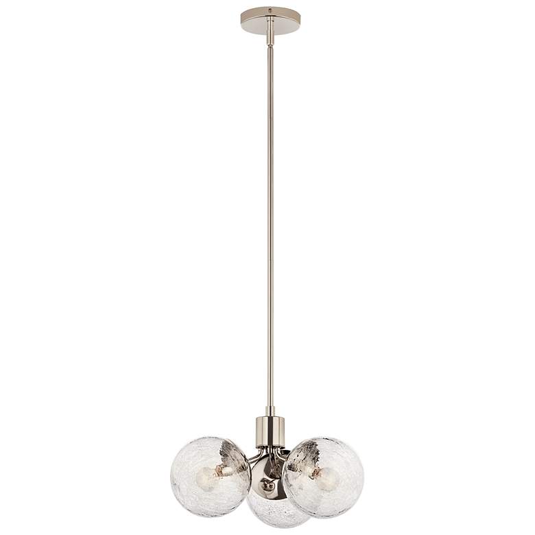 Image 2 Silvarious Polished Nickel Chandelier Convertible 3Lt
