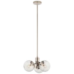 Silvarious Polished Nickel Chandelier Convertible 3Lt