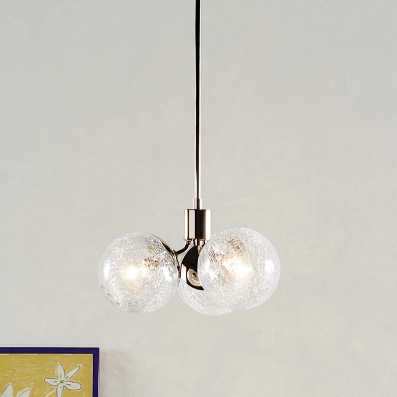 Image 1 Silvarious Polished Nickel Chandelier Convertible 3Lt