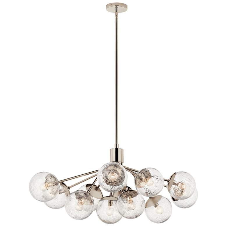 Image 1 Silvarious Polished Nickel Linear Chandelier Convertible 12Lt
