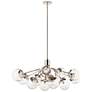 Silvarious Polished Nickel Linear Chandelier Convertible 12Lt