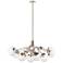 Silvarious Polished Nickel Linear Chandelier Convertible 12Lt