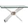 Silven Silver and Clear Rectangle Console Table