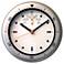 Silver 6 1/2"W Convertible Aquamaster Desk/Wall Clock