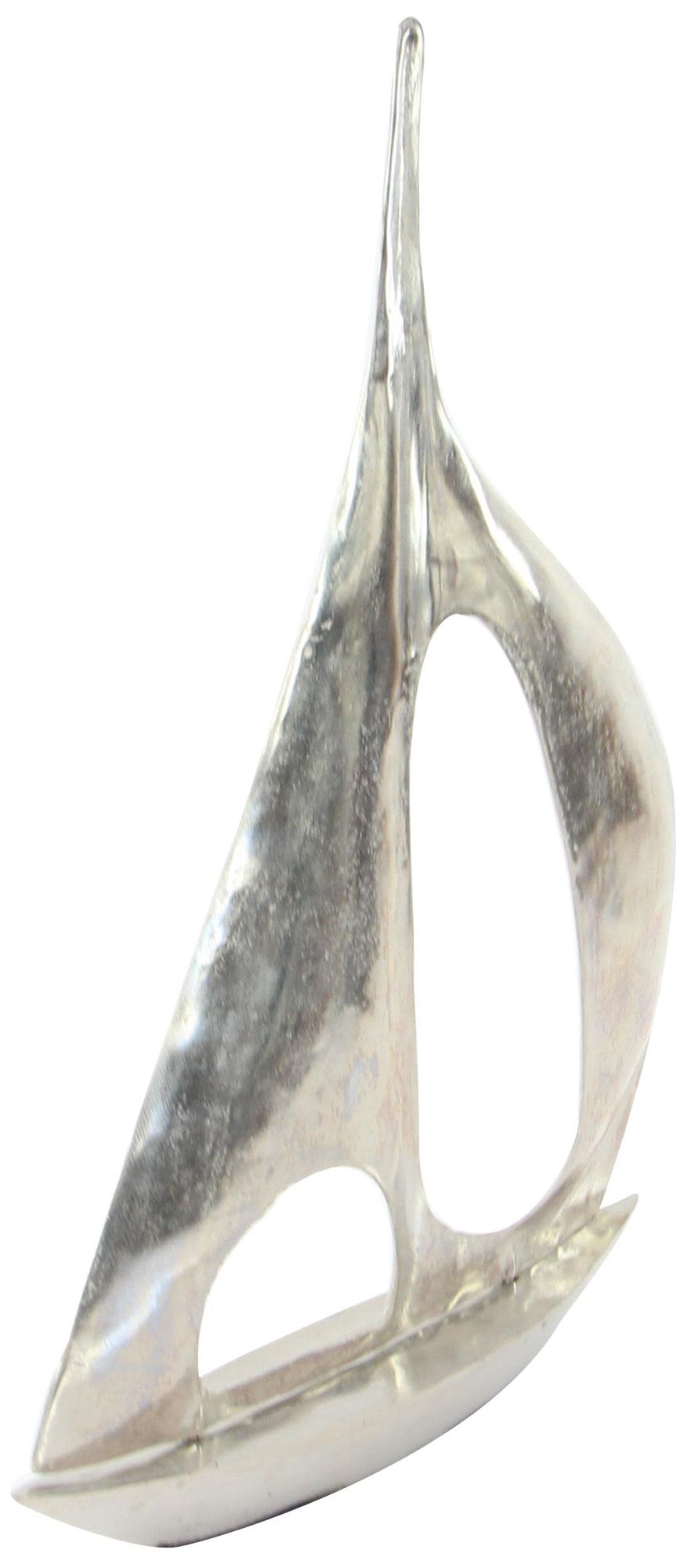 Image 5 Silver Aluminum Metal Coastal Sculpture, 28" x 6" x 37" more views