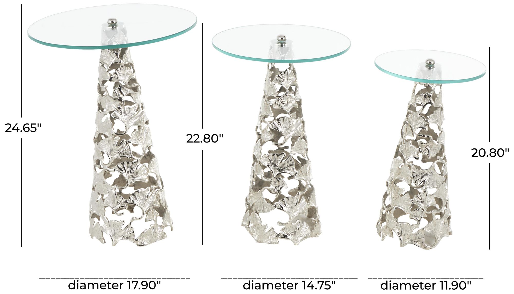 Image 7 Silver Aluminum Metal Contemporary Accen more views