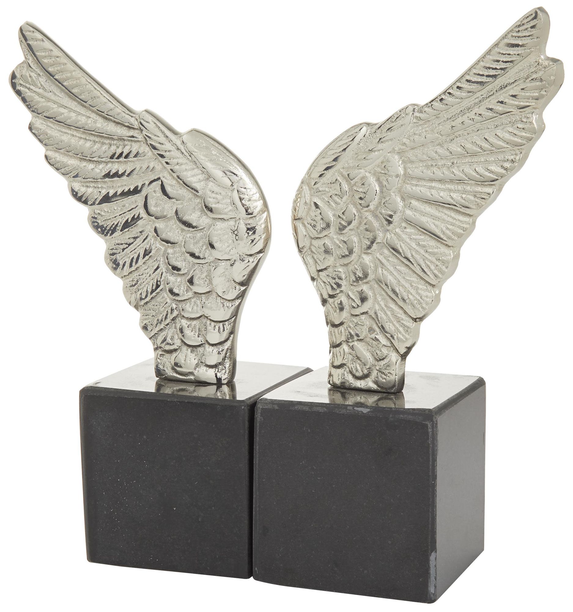 Image 6 Silver Aluminum Metal Contemporary Bookends, S/2 5"W, 10"H more views