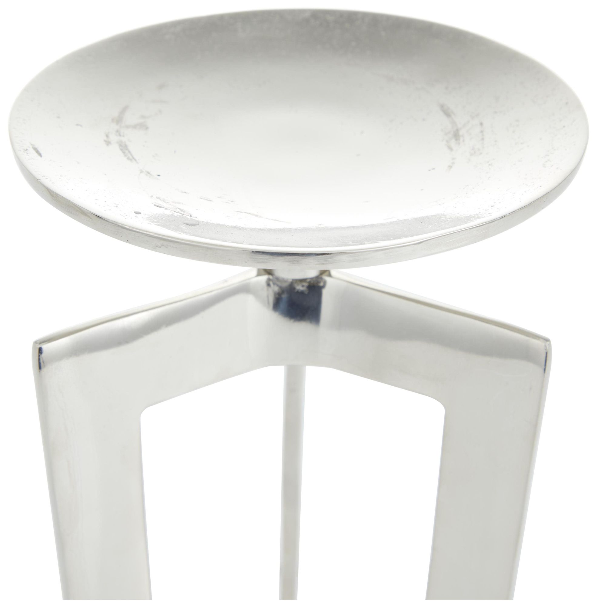 Image 4 Silver Aluminum Metal Contemporary Candl more views