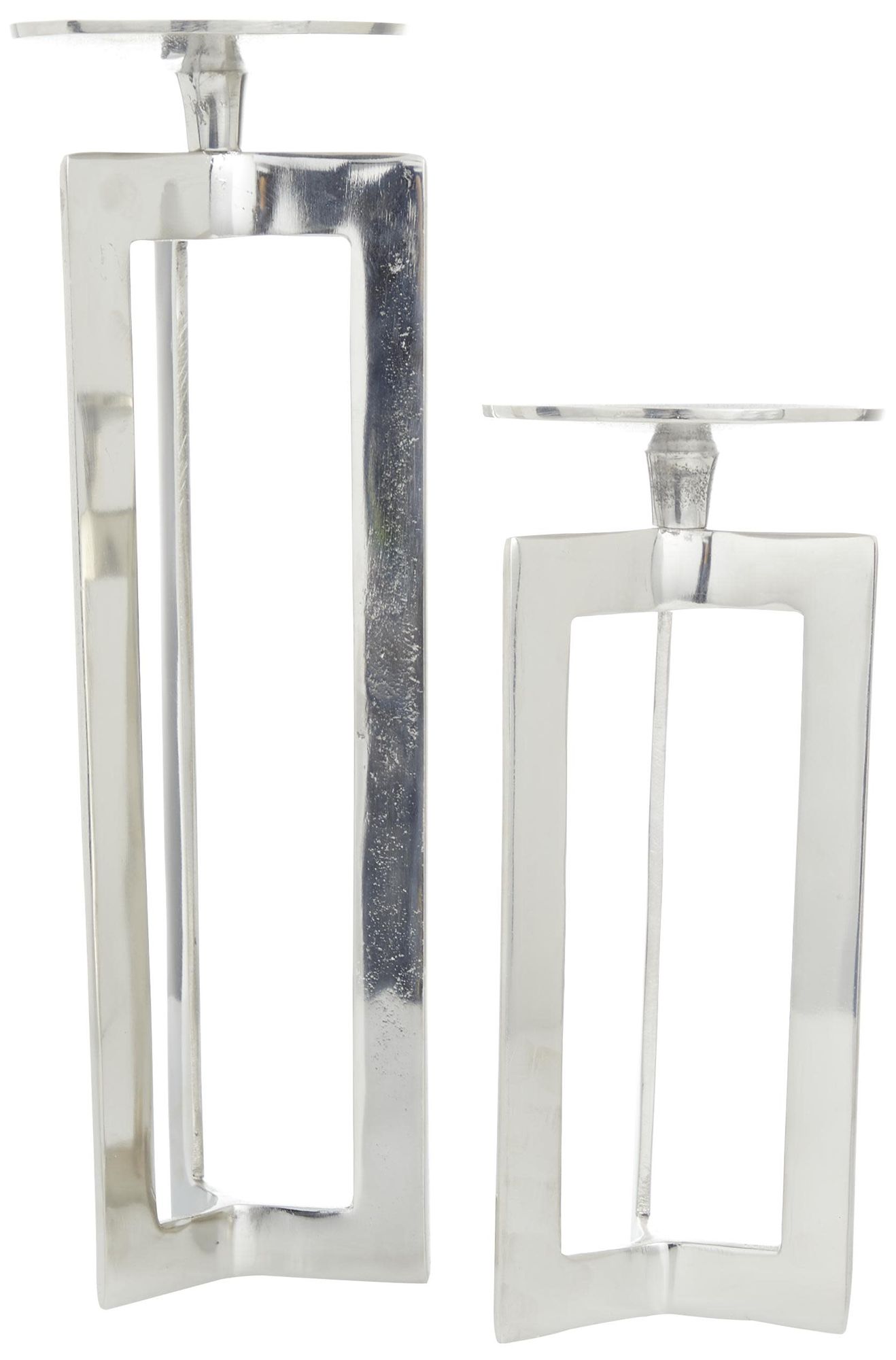 Image 5 Silver Aluminum Metal Contemporary Candl more views