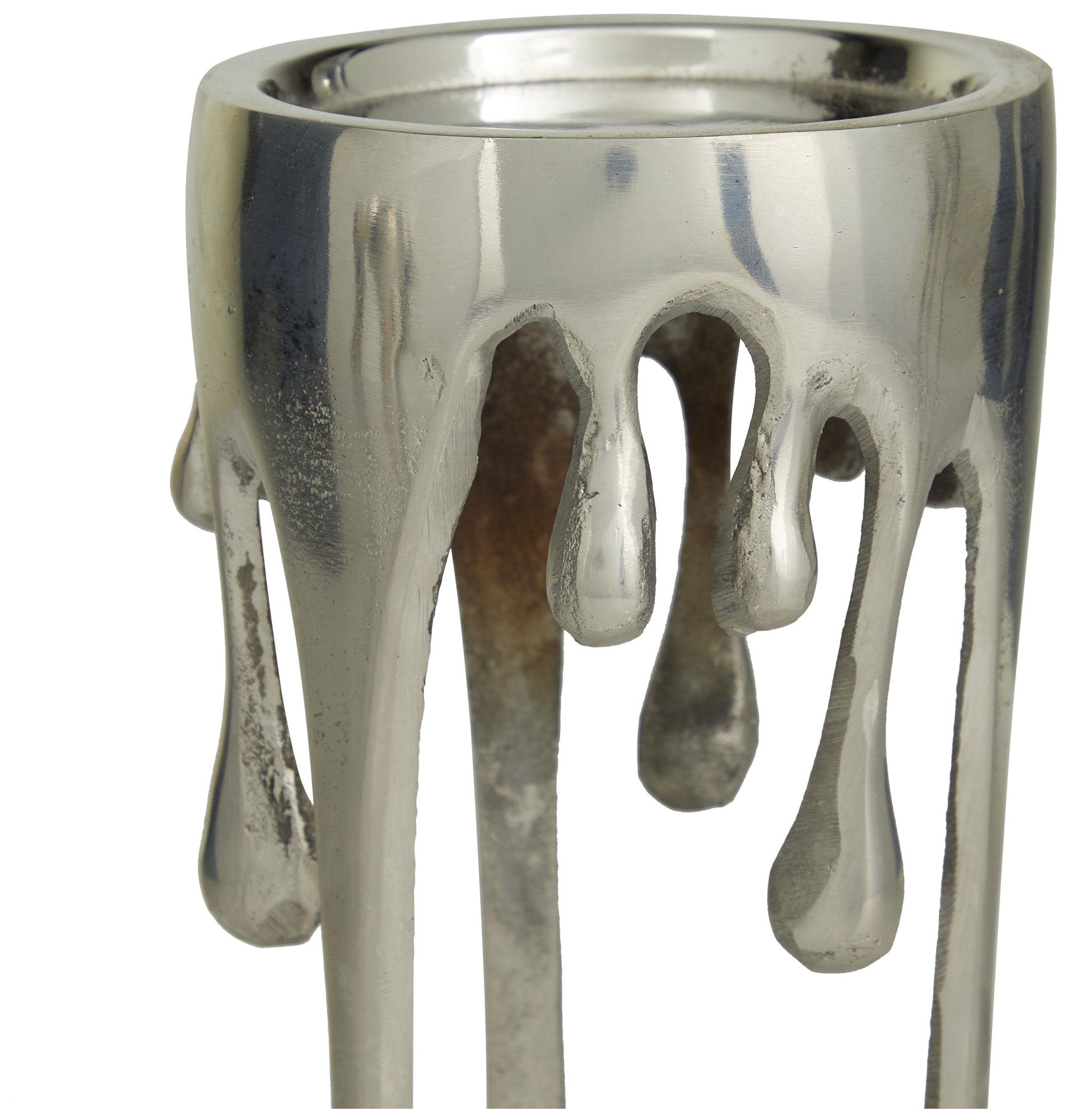 Image 3 Silver Aluminum Metal Contemporary Candl more views