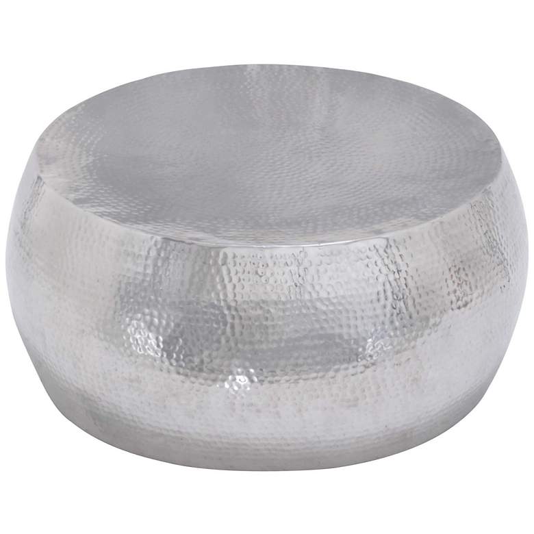 Image 1 Silver Aluminum Metal Contemporary Coffee Table, 30" x 30" x 14"