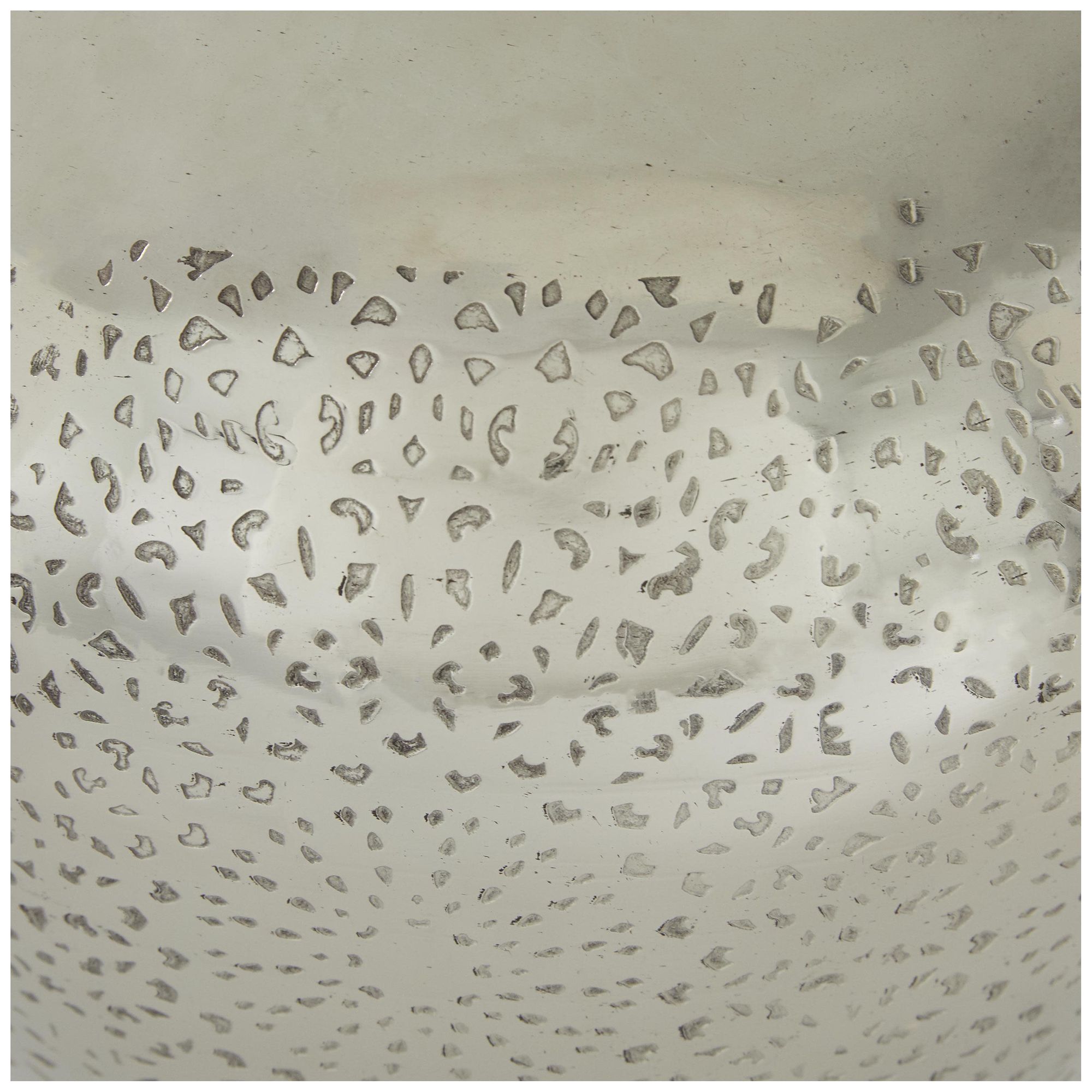 Image 4 Silver Aluminum Metal Contemporary Vase, 13" x 13" x 16" more views