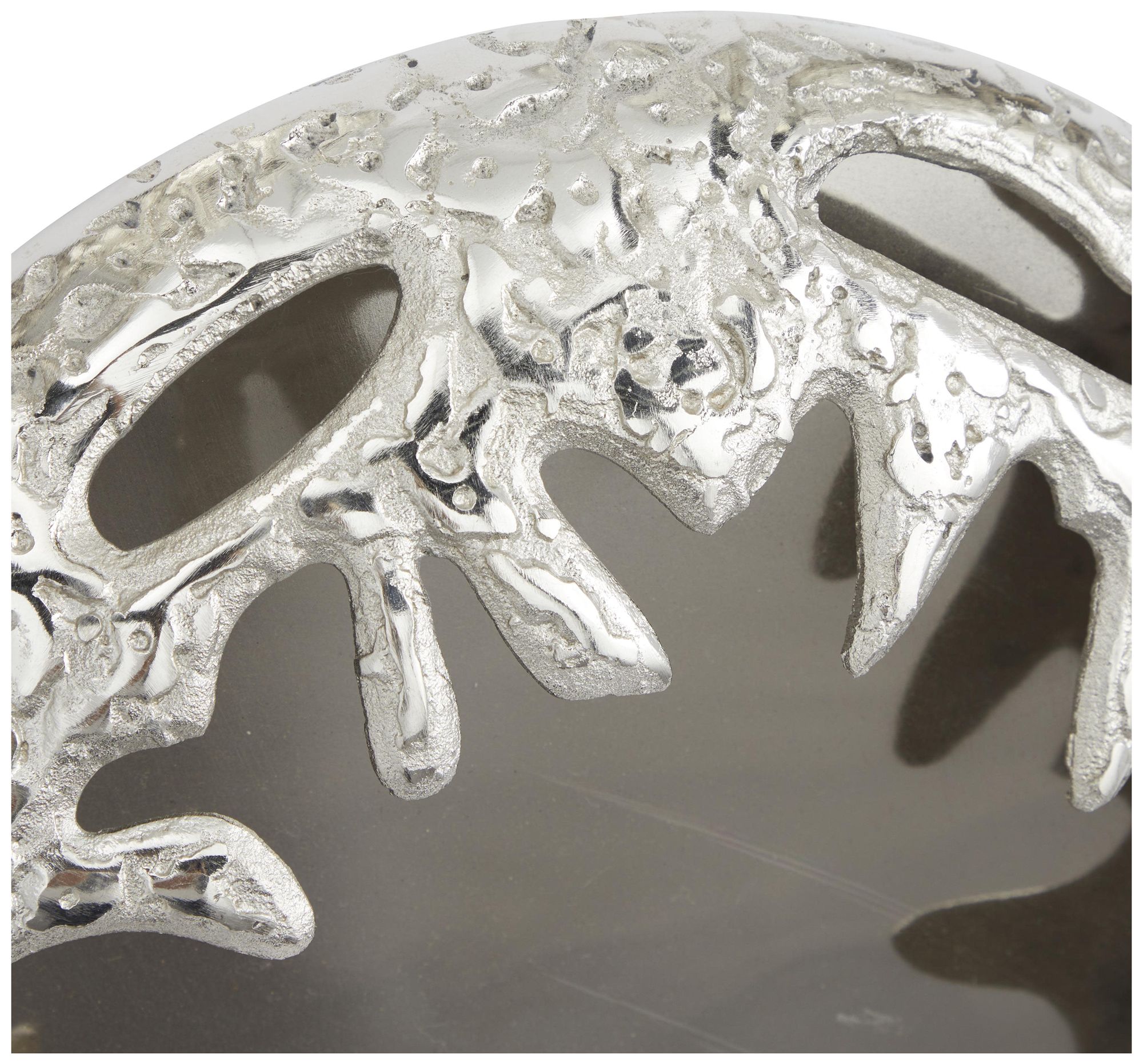 Image 3 Silver Aluminum Metal Contemporary Wall Decor, S/3 21", 18", 15"H more views