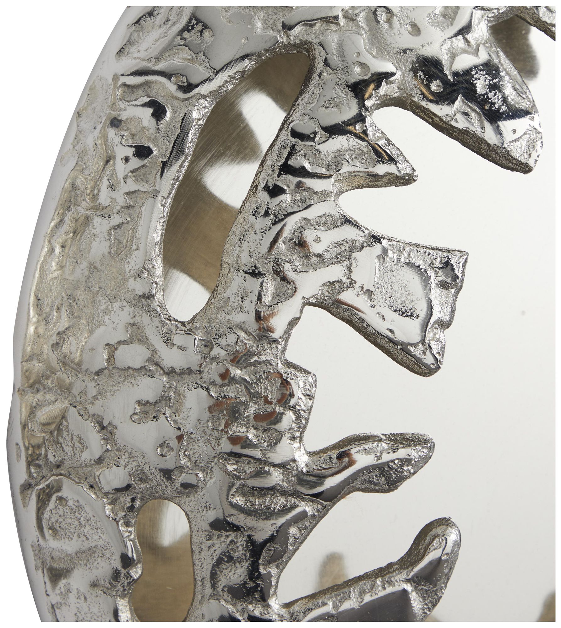 Image 4 Silver Aluminum Metal Contemporary Wall Decor, S/3 21", 18", 15"H more views