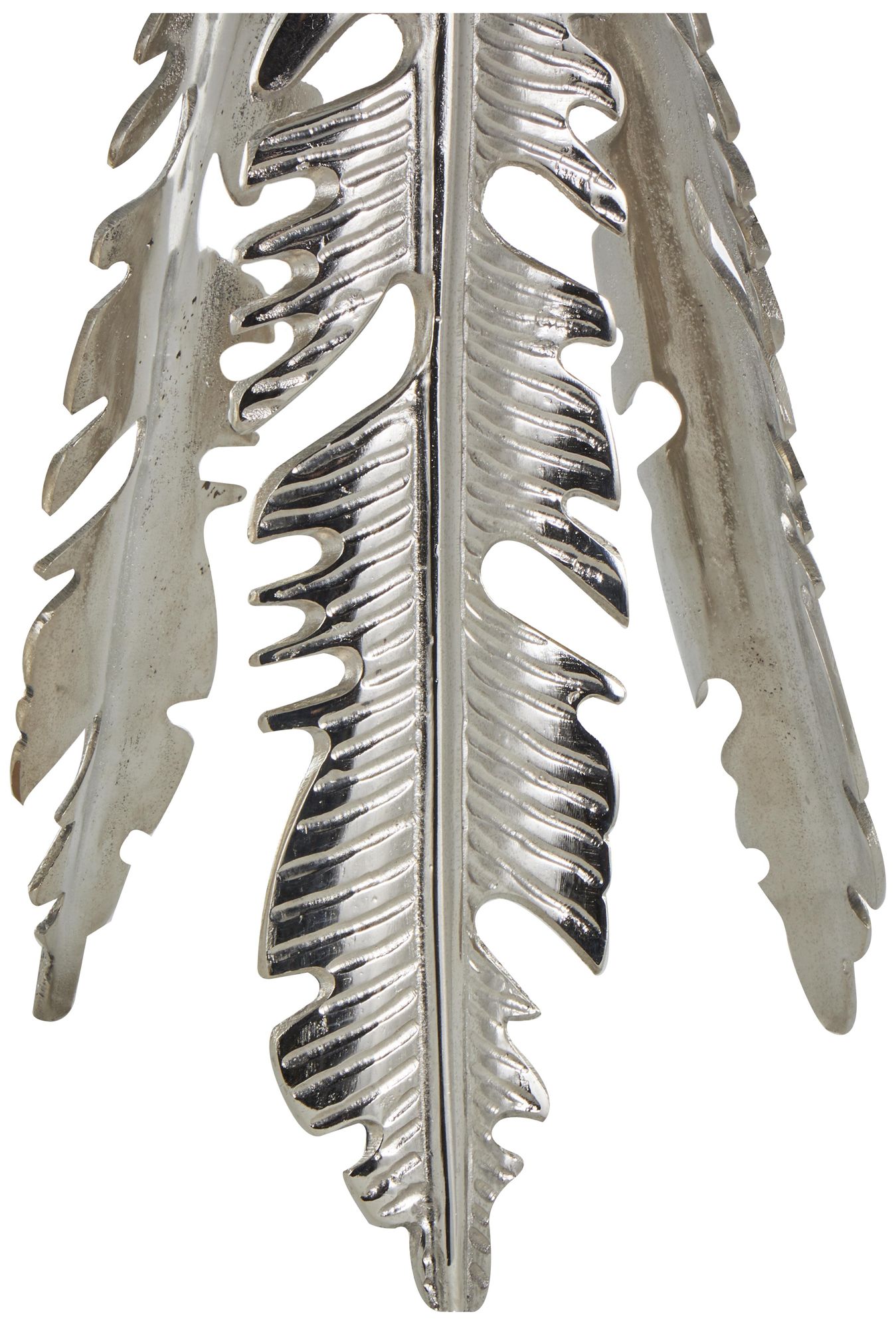 Image 3 Silver Aluminum Metal Eclectic Accent Table, S/3 24", 23", 20"H more views