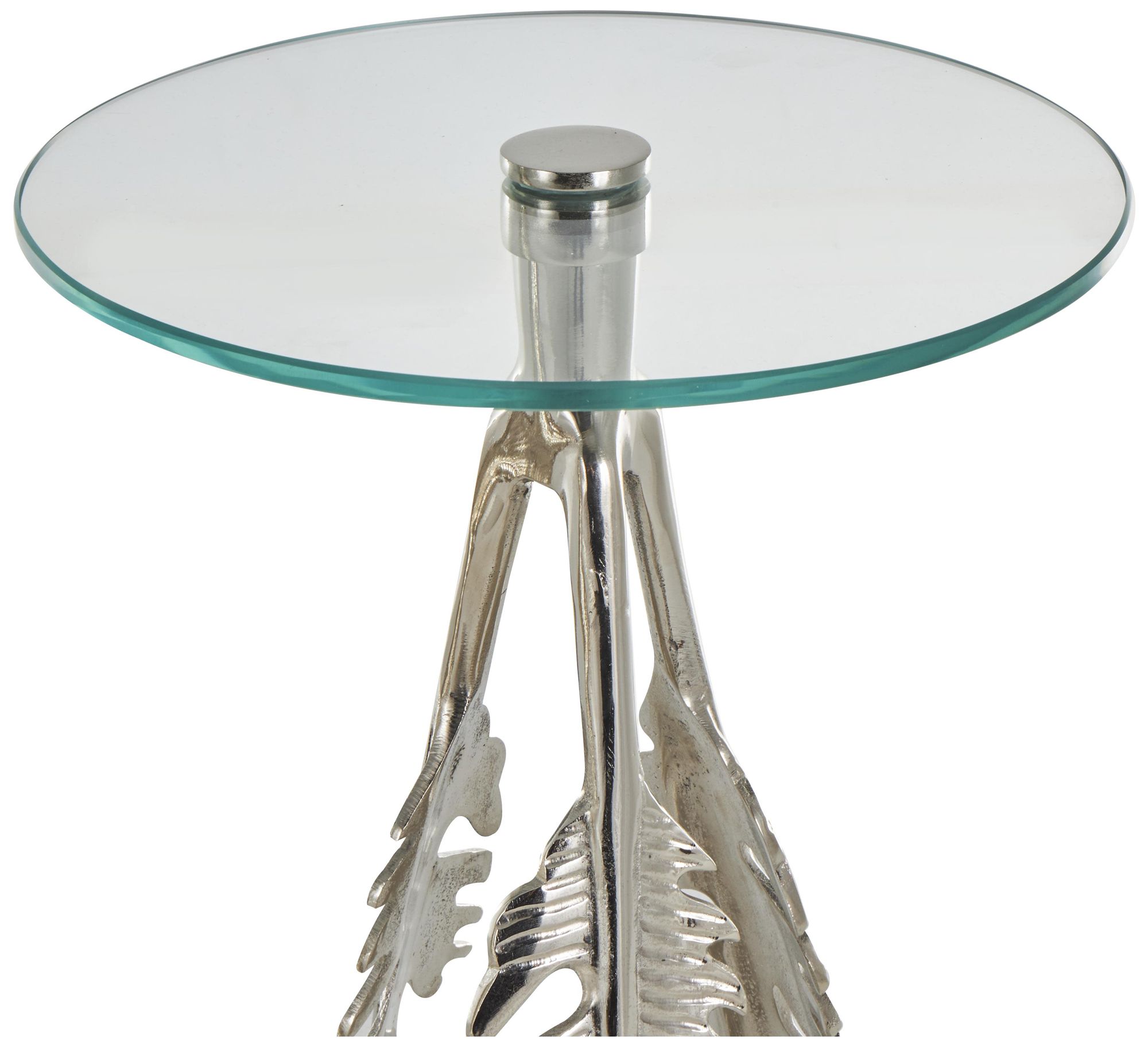 Image 4 Silver Aluminum Metal Eclectic Accent Table, S/3 24", 23", 20"H more views