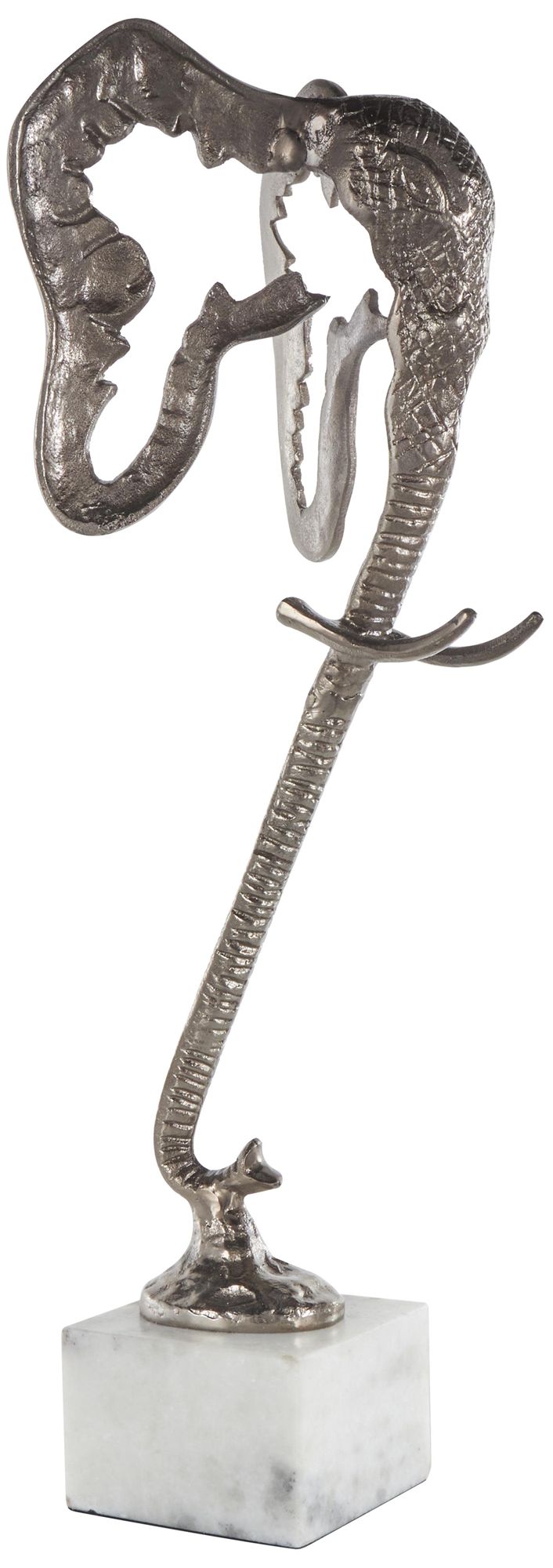 Image 2 Silver Aluminum Metal Eclectic Sculpture, 8" x 8" x 26"