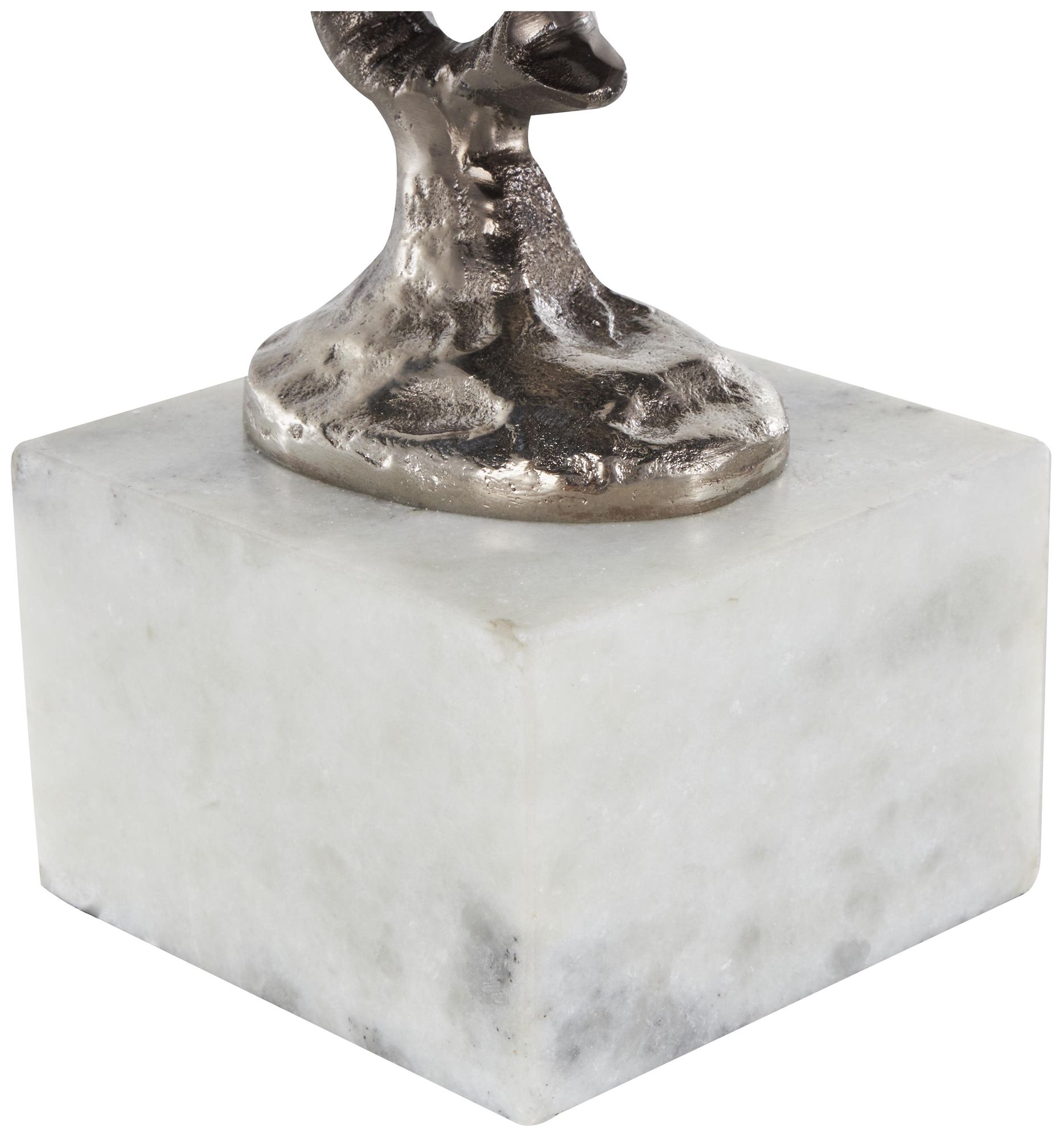 Image 3 Silver Aluminum Metal Eclectic Sculpture, 8" x 8" x 26" more views