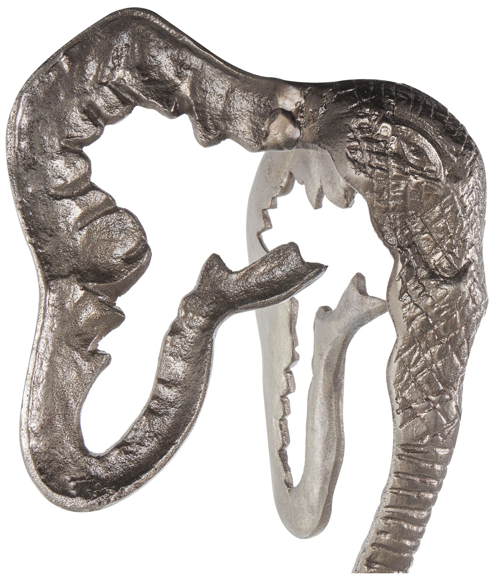 Image 4 Silver Aluminum Metal Eclectic Sculpture, 8" x 8" x 26" more views