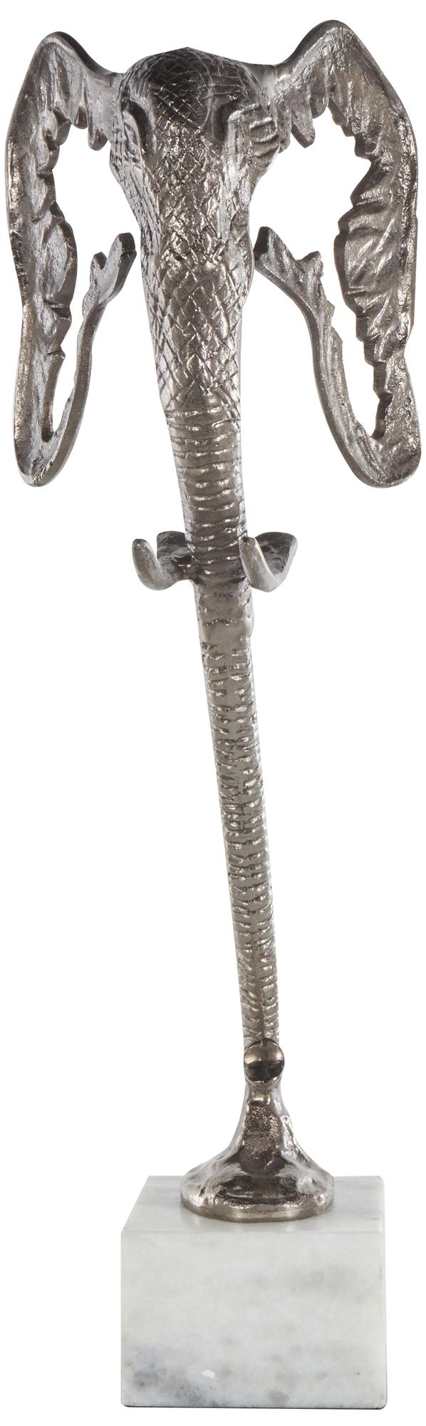 Image 5 Silver Aluminum Metal Eclectic Sculpture, 8" x 8" x 26" more views