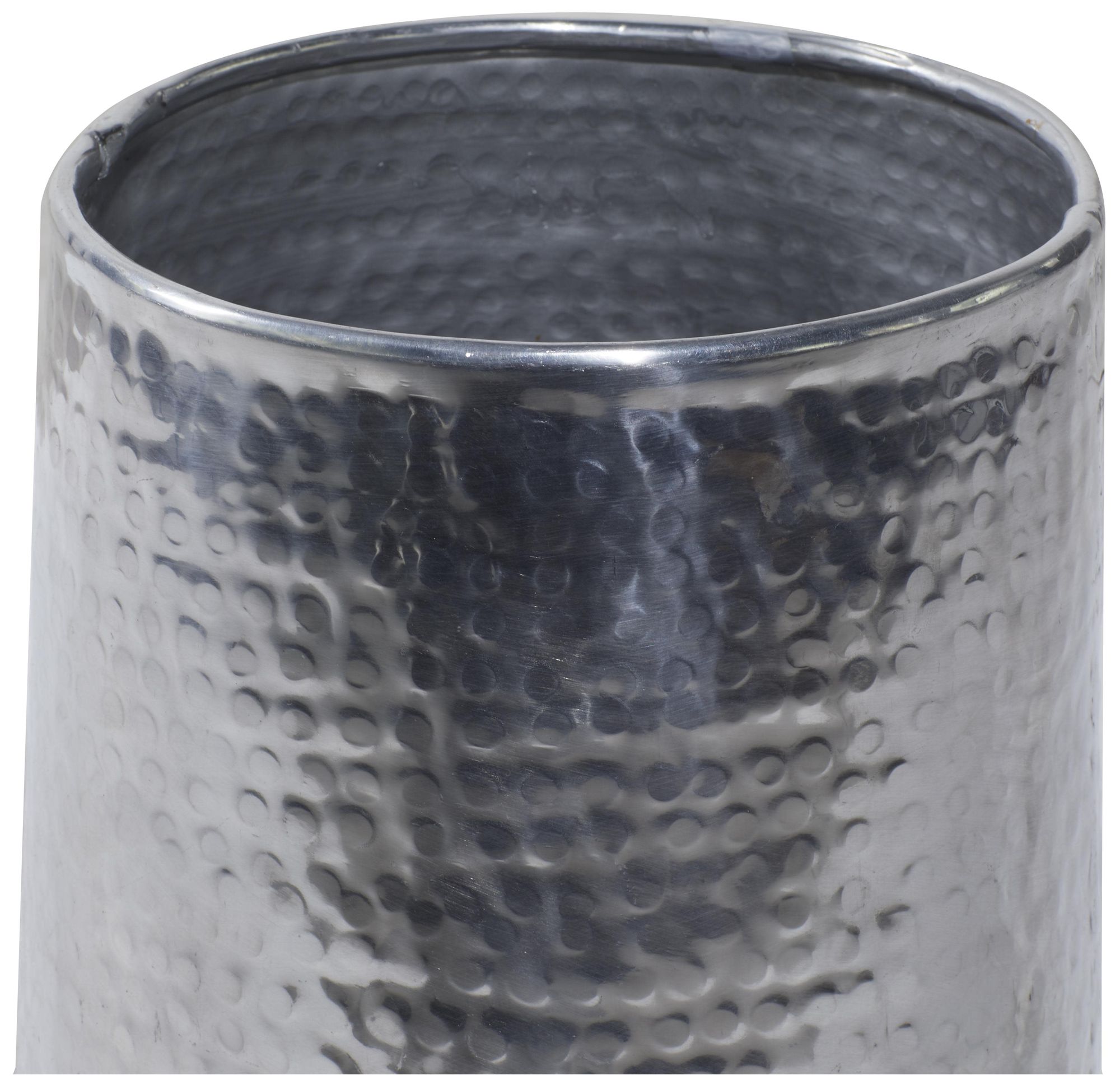 Image 3 Silver Aluminum Metal Glam Planter, S/3 21", 16", 13"H more views
