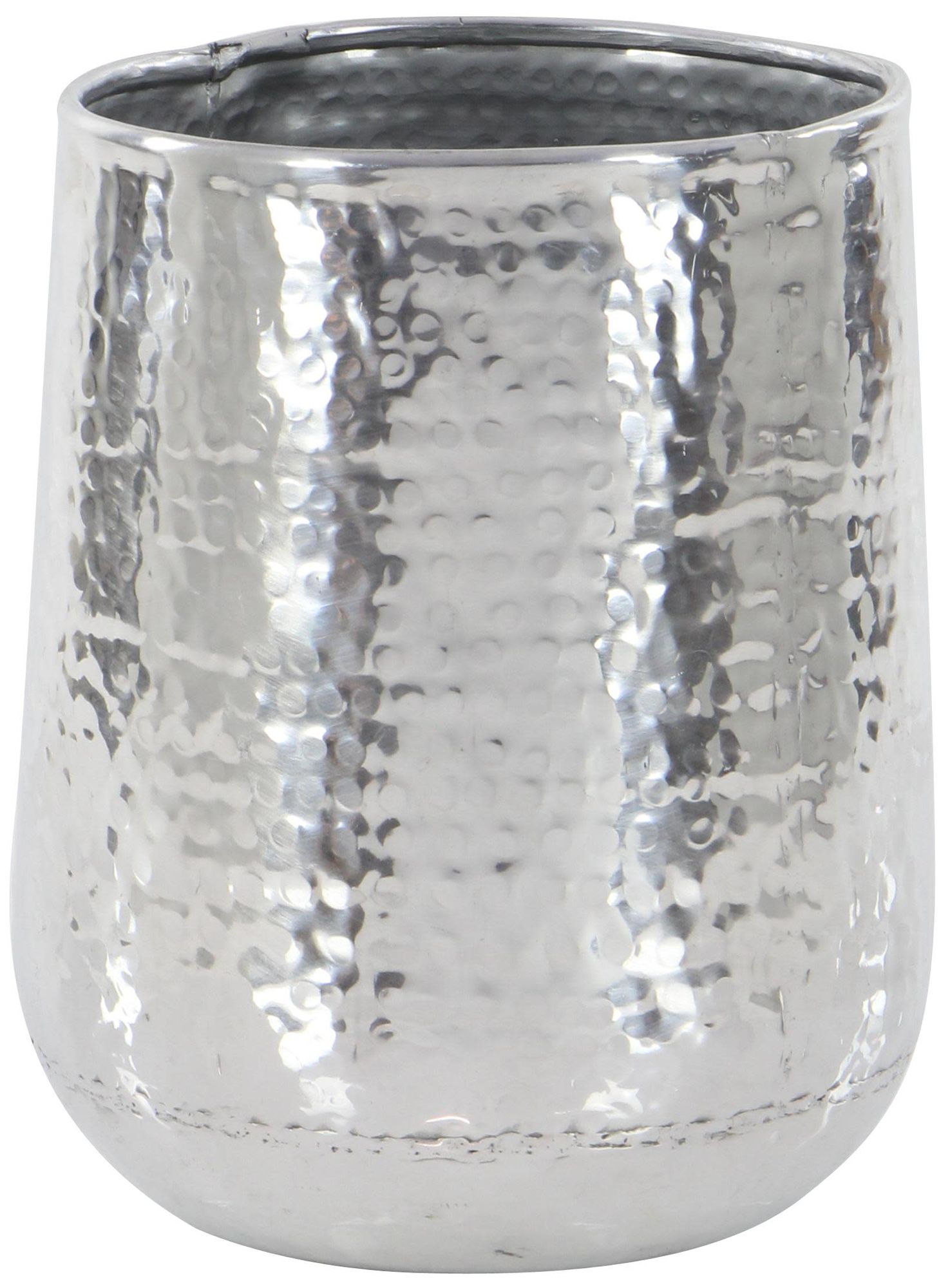 Image 5 Silver Aluminum Metal Glam Planter, S/3 21", 16", 13"H more views