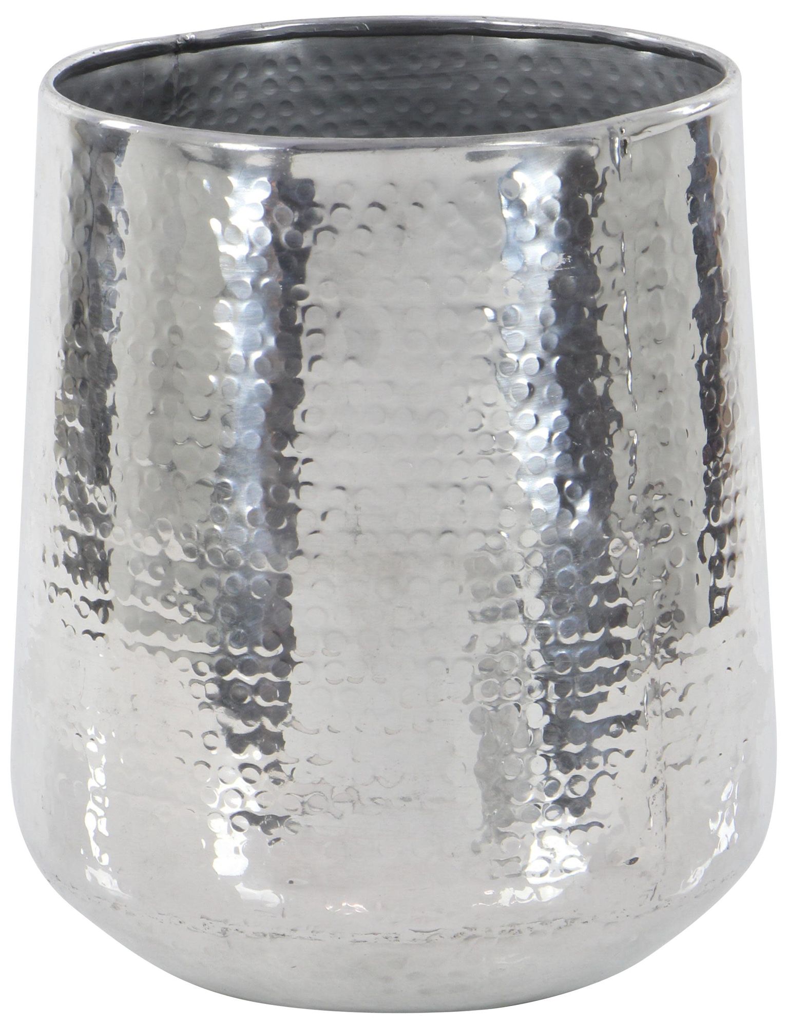 Image 6 Silver Aluminum Metal Glam Planter, S/3 21", 16", 13"H more views