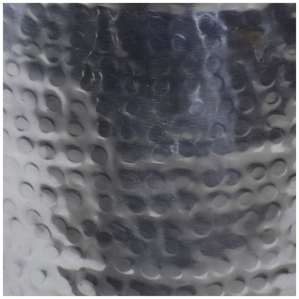 Silver Aluminum Metal Glam Planter, S/3 21", 16", 13"H