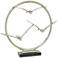 Silver Aluminum Metal Glam Sculpture, 19" x 5" x 18"