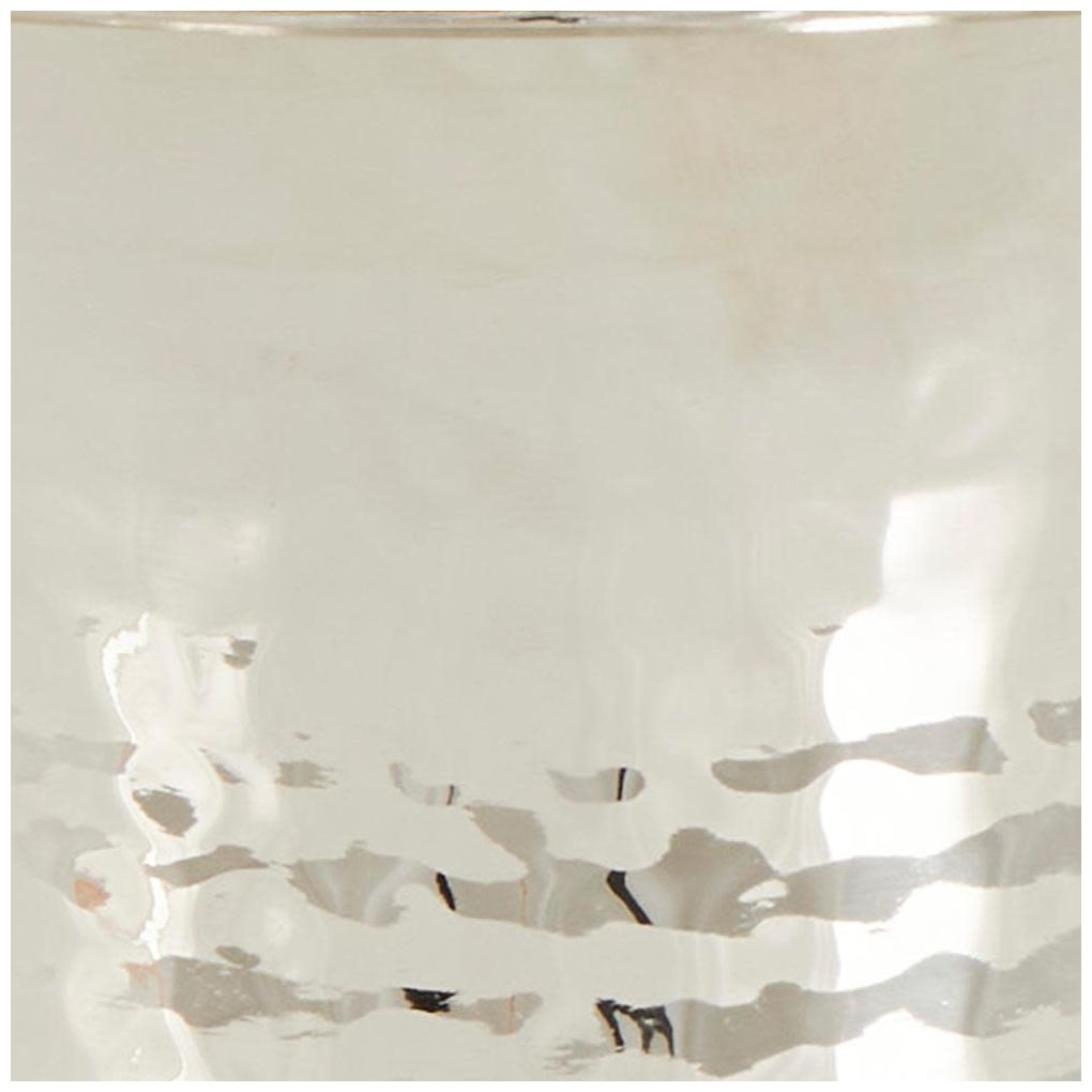 Silver Aluminum Metal Glam Vase, 9" x 9" x 13"