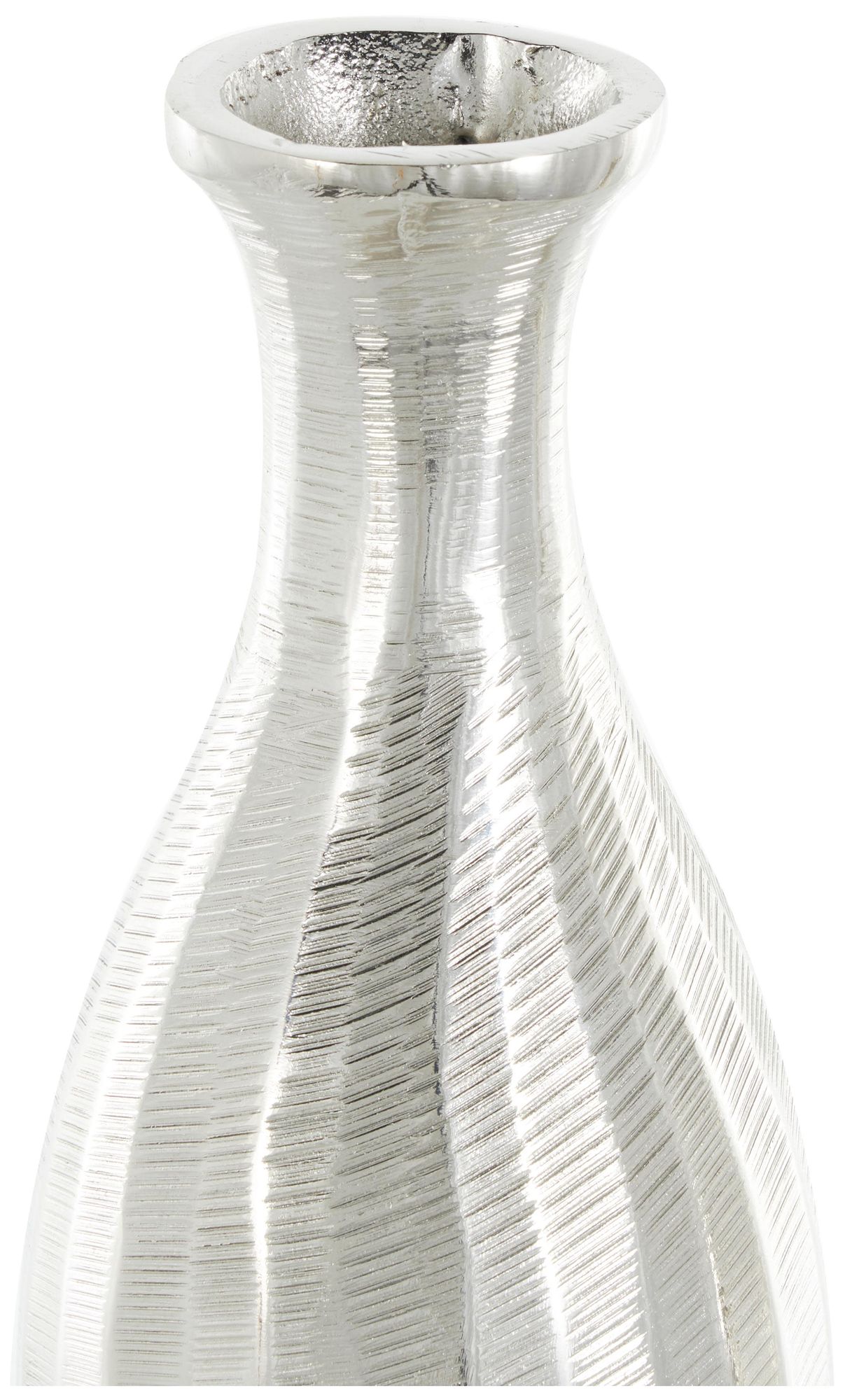 Image 4 Silver Aluminum Metal Glam Vase, S/2 20", 16"H more views