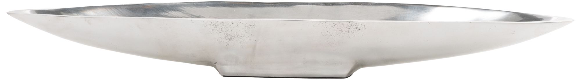 Image 5 Silver Aluminum Metal Modern Tray, 29" x 5" x 3" more views