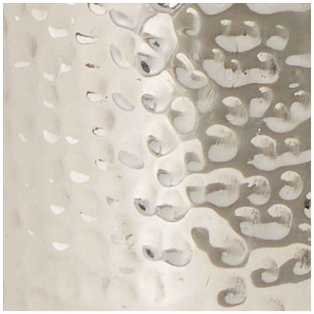 Silver Aluminum Metal Modern Vase, 9" x 9" x 25"