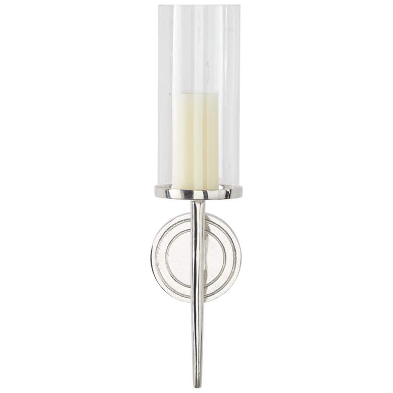 Image 1 Silver Aluminum Metal Modern Wall Sconce, 6" x 7" x 23"