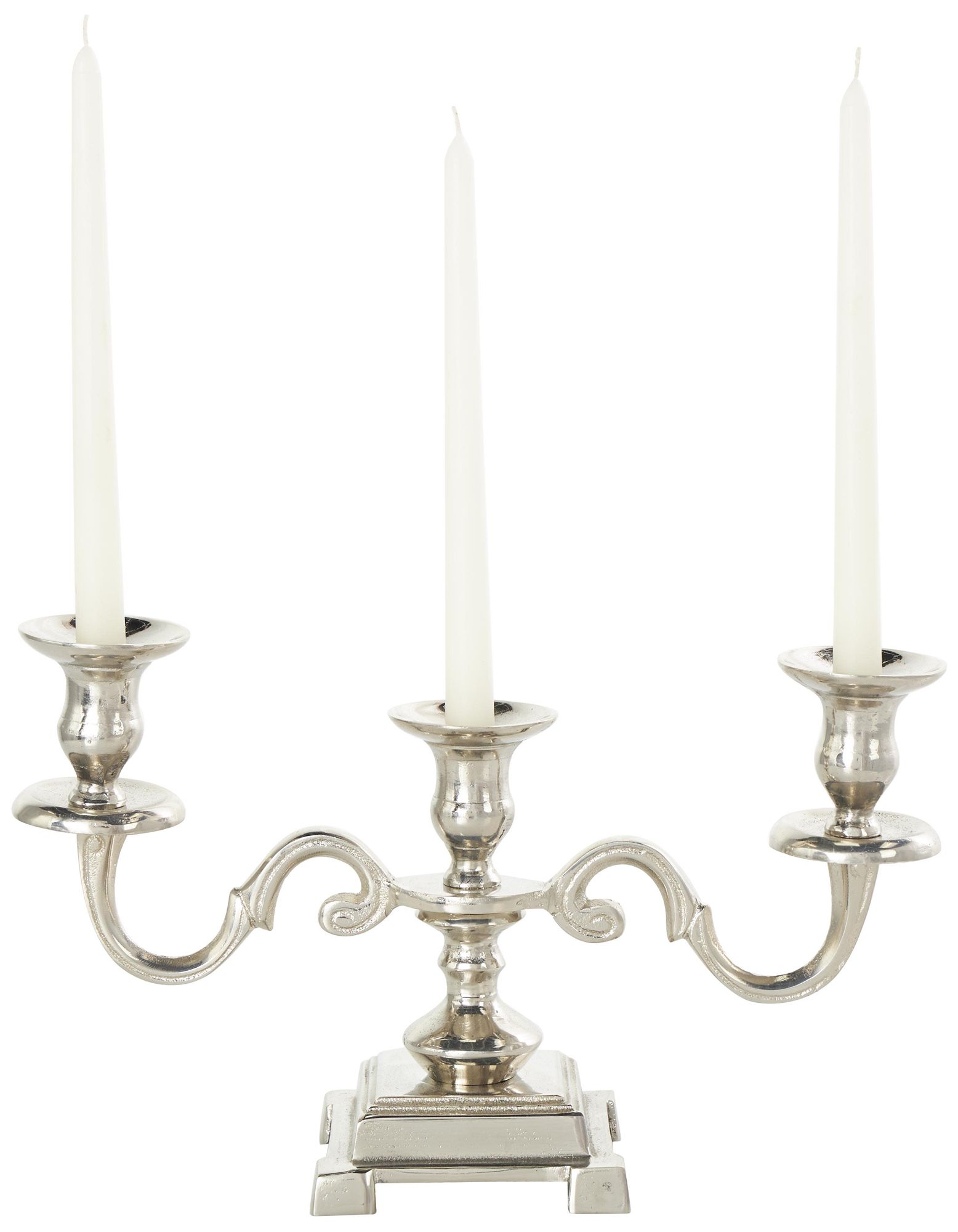 Image 2 Silver Aluminum Metal Traditional Candel