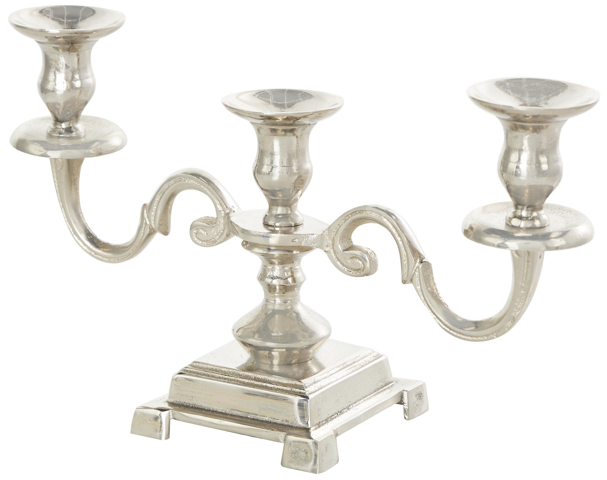Image 6 Silver Aluminum Metal Traditional Candel more views