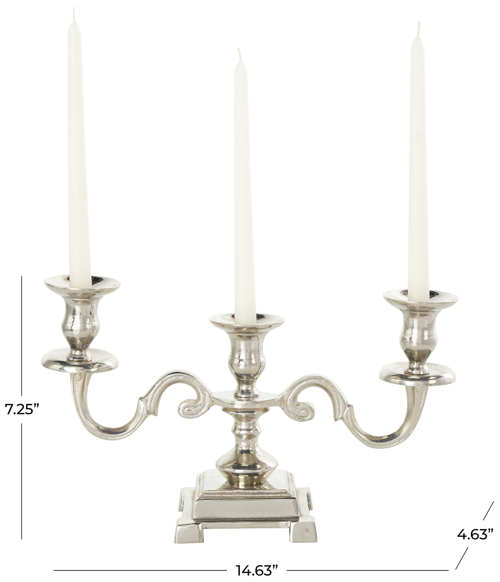 Image 7 Silver Aluminum Metal Traditional Candel more views