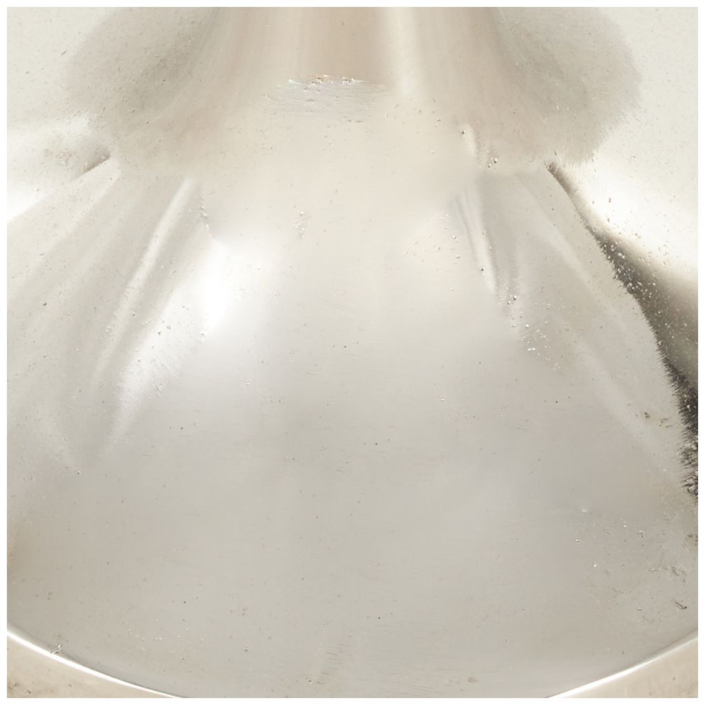 Silver Aluminum Metal Traditional Candle Holder, 7" x 7" x 38"